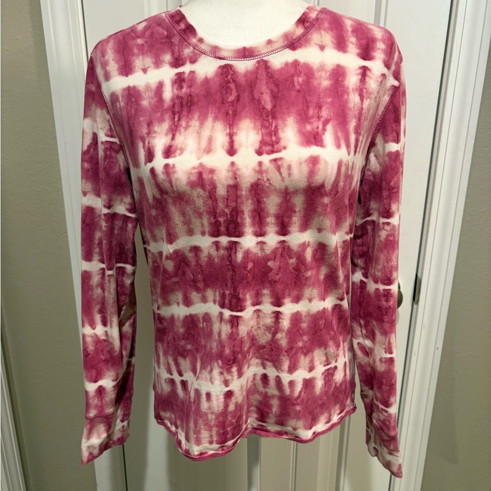 COLUMBIA-Medium Pink Tie Dye Long Sleeved Shirt